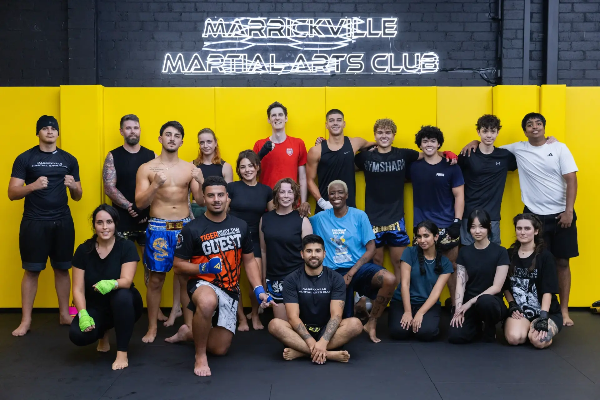 Members of Marrickville Martial Arts Club after a Muay Thai class