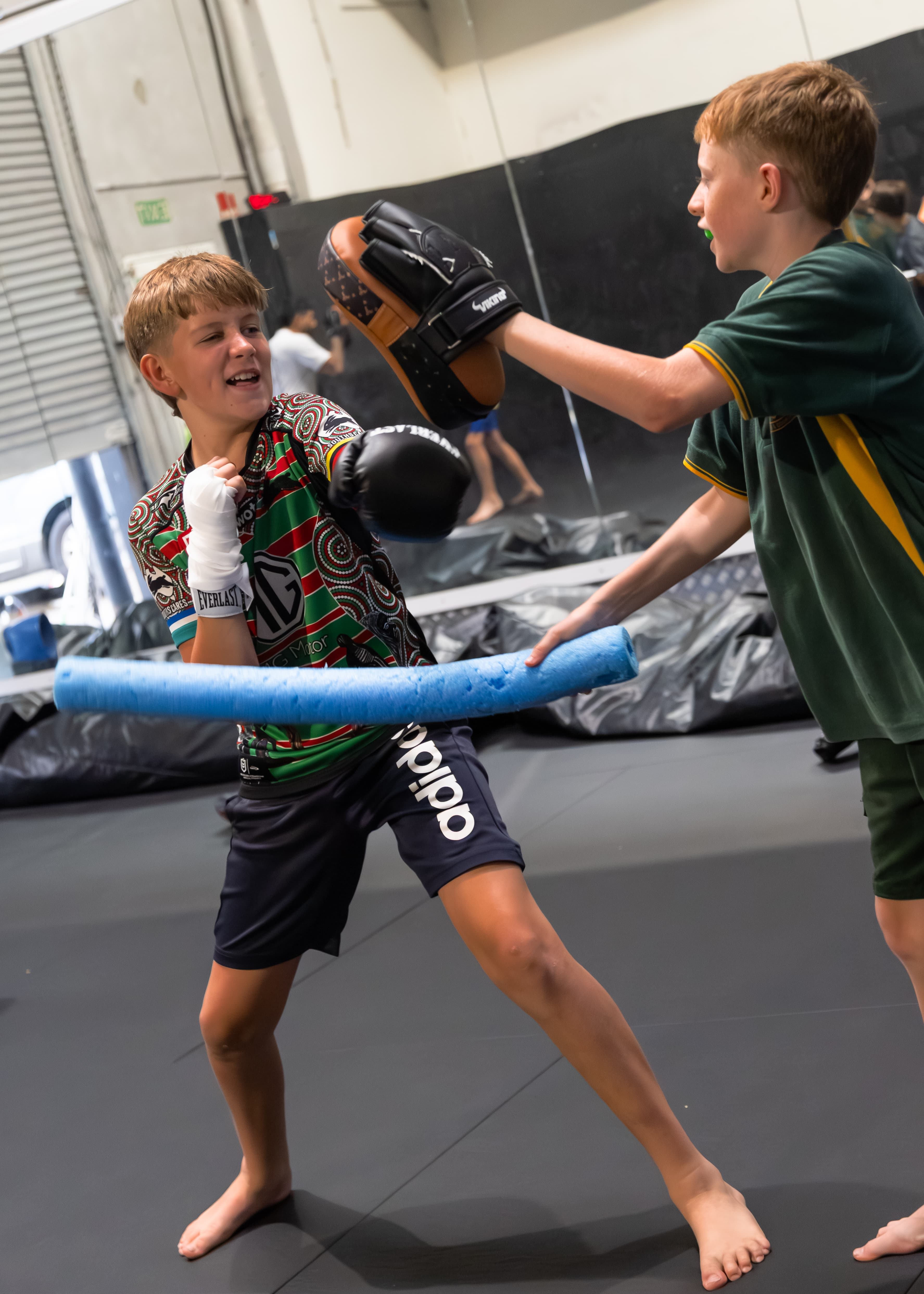 Kids martial arts classes Marrickville Sydney - children ages 5-12 learning BJJ Muay Thai wrestling Ninja Warrior confidence building Inner West